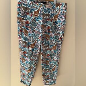 Talbots Relaxed Chino Ankle Length Tropical Safari Pants Women's Size 2